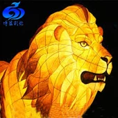 Изкуствен новогодишен фенер на лъва